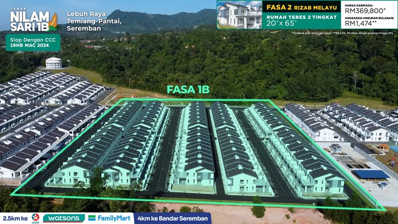 Taman Nilam Sari Fasa 1B - Projek Siap dibina dengan CCC pada 18HB MAC 2024