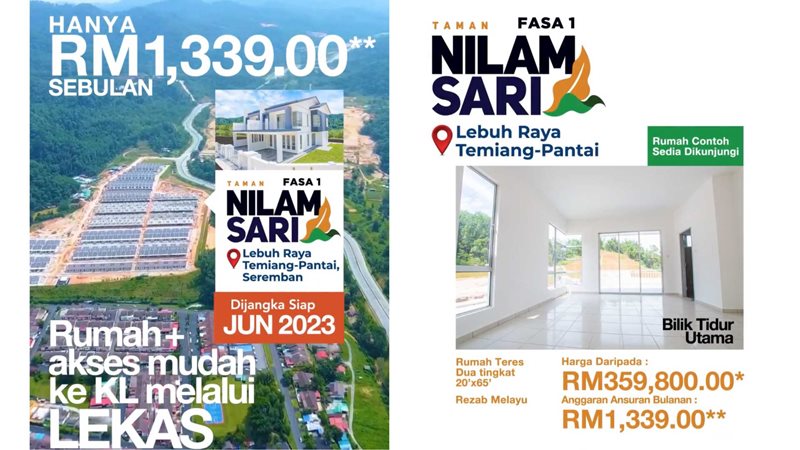 Taman Nilam Sari - Hanya RM1339 sebulan