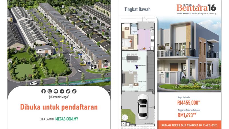 Taman Bentara 16 dibuka untuk pendaftaran