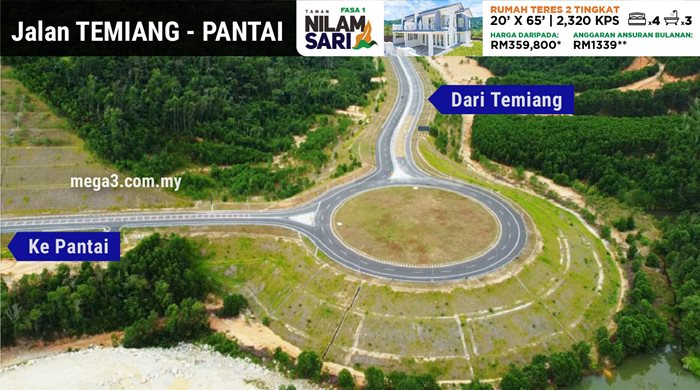 Jalan Pintas TEMIANG - PANTAI Telah Dibuka